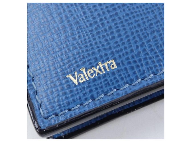 Cartera larga de piel Valextra Azul - vista 3