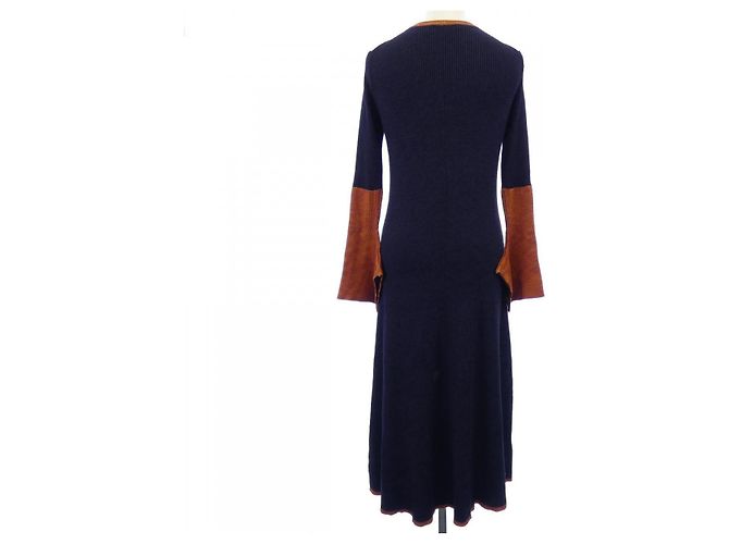 Autre Marque Abito in pelliccia Blu Arancione Blu navy - vista 2