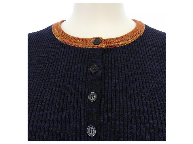 Autre Marque Abito in pelliccia Blu Arancione Blu navy - vista 5