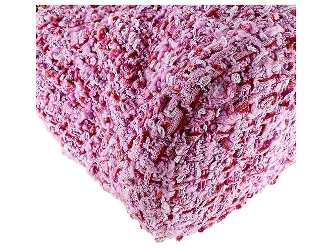 Borsa a tracolla Chanel in tweed rosa - vista 9