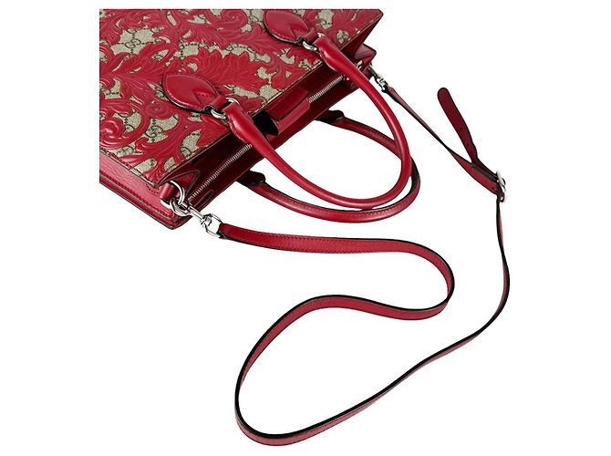Borsa a mano/Borsa a tracolla Gucci GG Supreme Marrone Rosso - vista 10