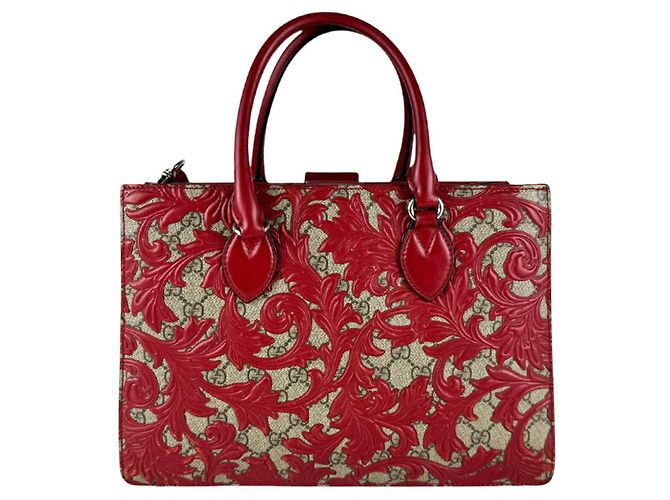 Borsa a mano/Borsa a tracolla Gucci GG Supreme Marrone Rosso - vista 3