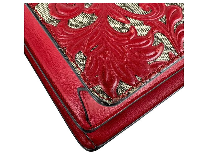 Borsa a mano/Borsa a tracolla Gucci GG Supreme Marrone Rosso - vista 9
