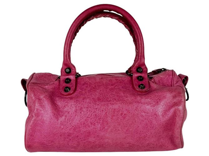 Borsa a mano Balenciaga in pelle rosa - vista 3