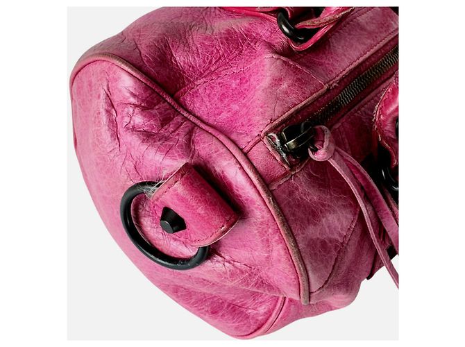 Borsa a mano Balenciaga in pelle rosa - vista 6