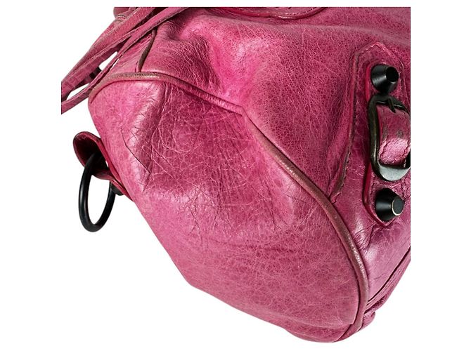 Borsa a mano Balenciaga in pelle rosa - vista 8