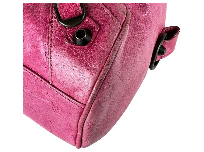 Borsa a mano Balenciaga in pelle rosa - vista 9