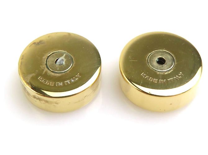 Pendientes de botón Miu Miu dorado y blanco - vista 10