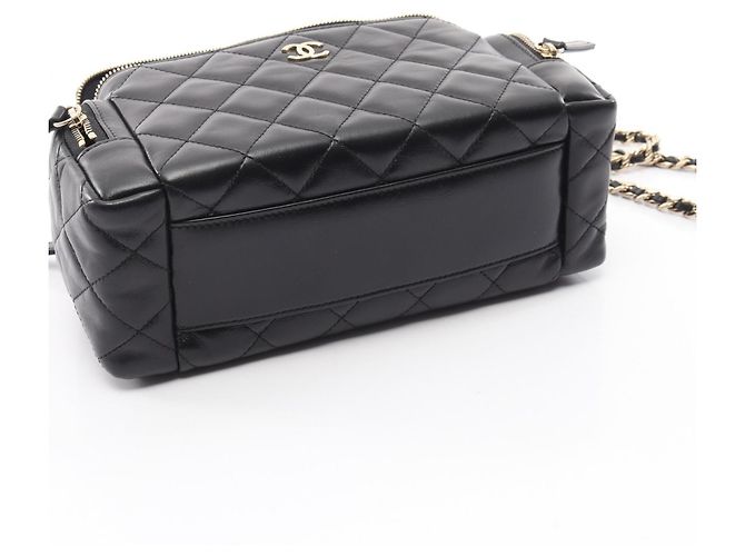 Chanel Matelassé Vanity Schultertasche Schwarz - Ansicht 9