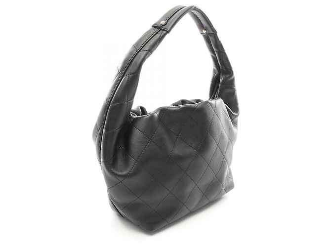 Sac Hobo Chanel Matelassé Noir - vue 2