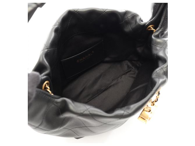 Sac Hobo Chanel Matelassé Noir - vue 3