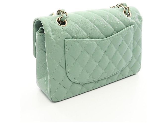 Bolsa de Ombro Chanel Matelassé Double Flap Verde - vista 2