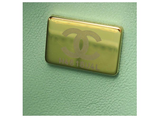 Bolsa de Ombro Chanel Matelassé Double Flap Verde - vista 5