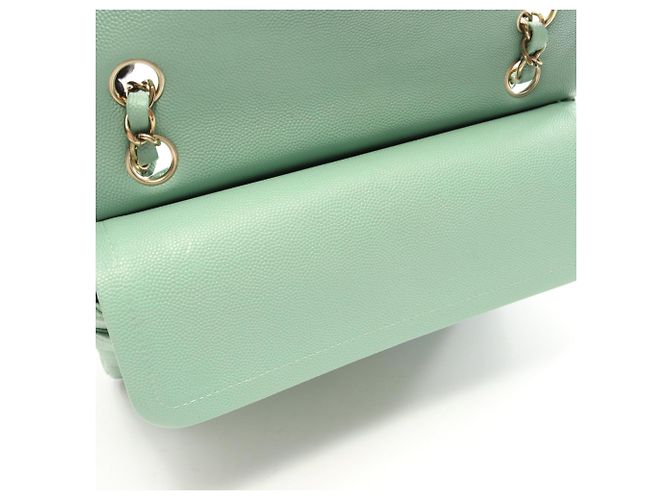 Bolsa de Ombro Chanel Matelassé Double Flap Verde - vista 6