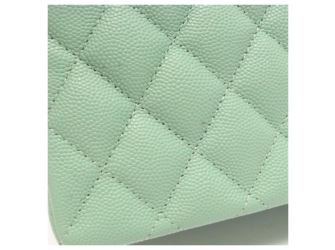 Bolsa de Ombro Chanel Matelassé Double Flap Verde - vista 7