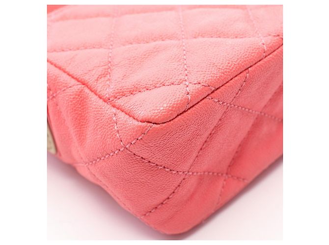 Bolsa de Ombro Chanel Matelassé Rosa Bege - vista 6