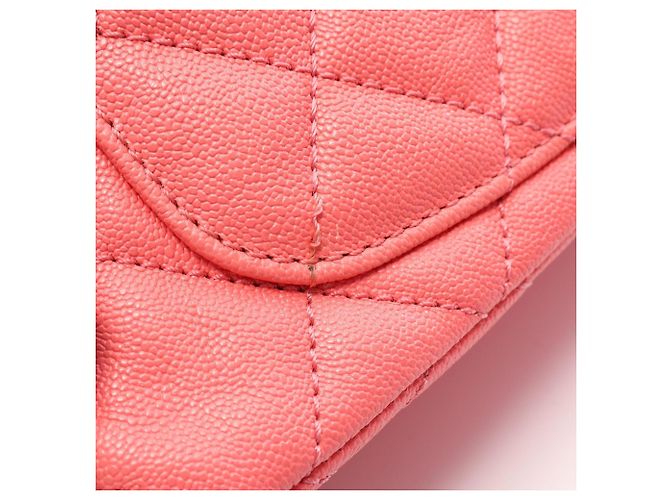 Bolsa de Ombro Chanel Matelassé Rosa Bege - vista 7