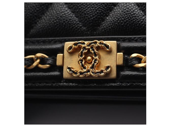 Borsa a tracolla Chanel Boy Matelassé Nero - vista 11
