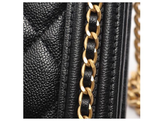 Borsa a tracolla Chanel Boy Matelassé Nero - vista 13