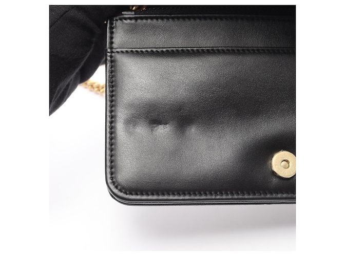 Borsa a tracolla Chanel Boy Matelassé Nero - vista 8