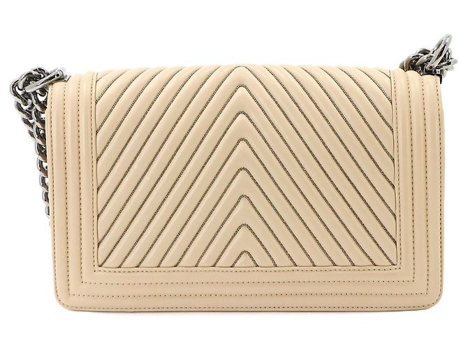 Borsa a tracolla Chanel Boy Chain Beige - vista 3