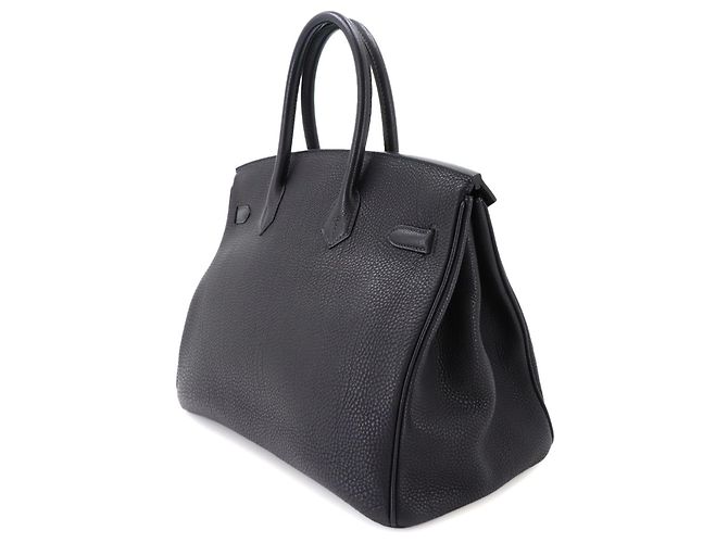 Hermès Borsa Hermes Birkin 35 Togo in Blue Indigo - vista 3