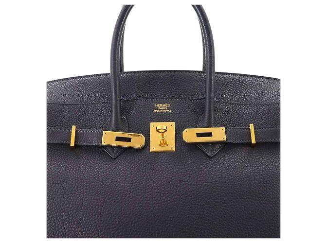Hermès Borsa Hermes Birkin 35 Togo in Blue Indigo - vista 8
