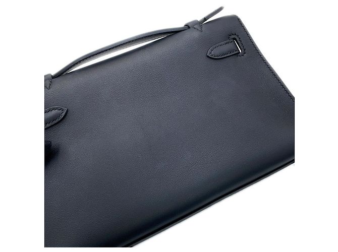 Hermès Borsa a mano Pochette Kelly Hermes in pelle Swift nera Nero - vista 7