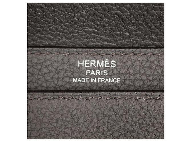 Hermès Borsa Hermes Kelly Depeches 36 in pelle Togo Etain Grigio - vista 13