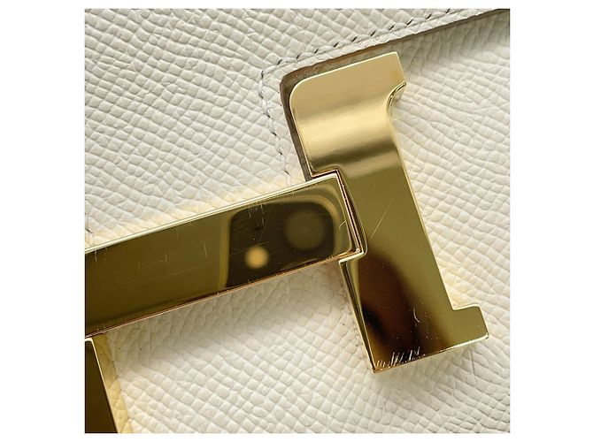 Hermès Hermes Mini Constance 3 Miroir Craie Schultertasche Weiß - Ansicht 13