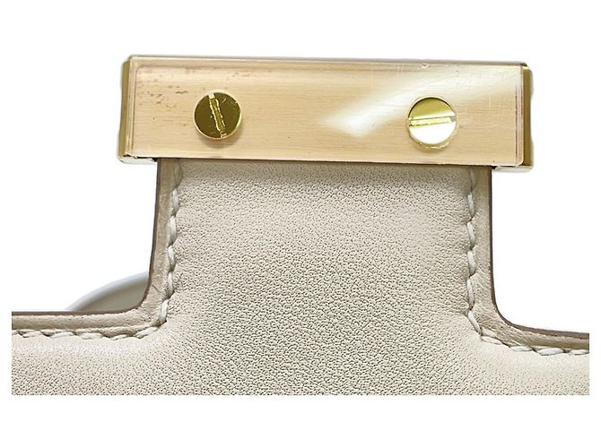 Hermès Hermes Mini Constance 3 Miroir Craie Schultertasche Weiß - Ansicht 14