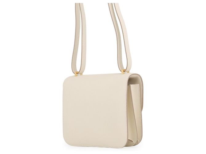 Hermès Hermes Mini Constance 3 Miroir Craie Schultertasche Weiß - Ansicht 2