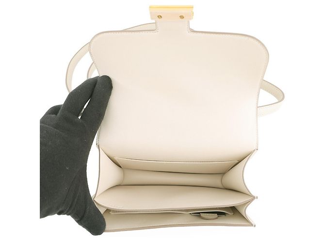 Hermès Hermes Mini Constance 3 Miroir Craie Schultertasche Weiß - Ansicht 7