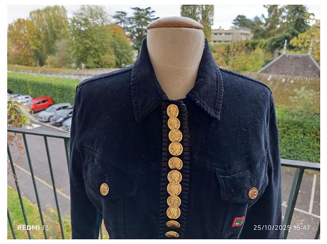 Chaqueta Kenzo de algodón con botones dorados Negro - vista 2