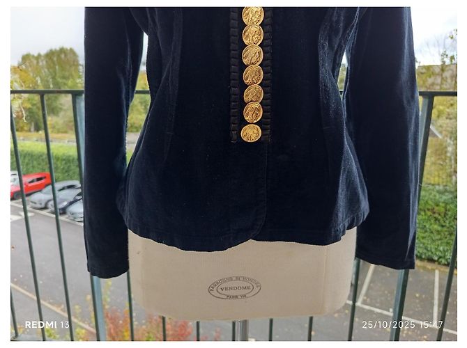 Chaqueta Kenzo de algodón con botones dorados Negro - vista 3