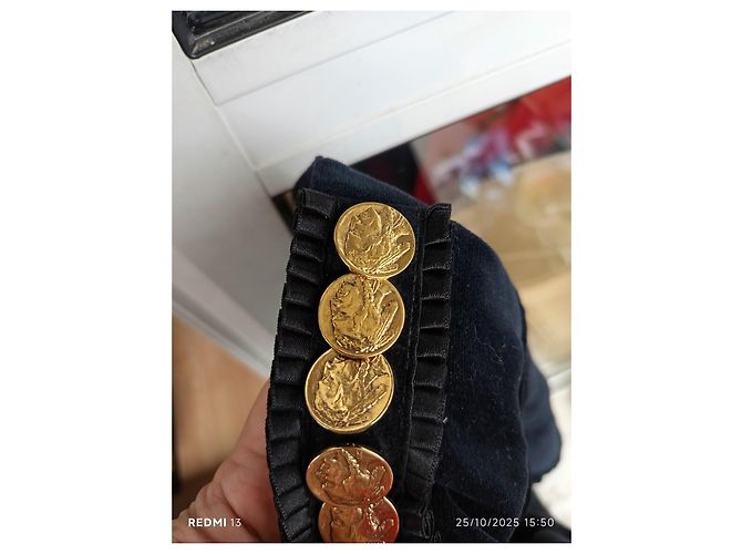 Chaqueta Kenzo de algodón con botones dorados Negro - vista 9