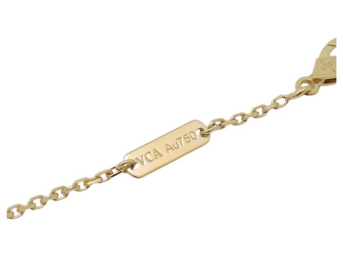 Collier Pendant Alhambra Van Cleef & Arpels Doré - vue 8