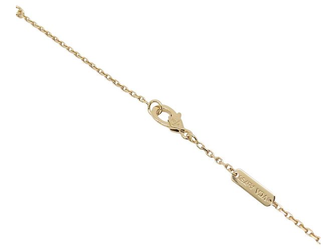 Van Cleef & Arpels Alhambra Halskette mit Malachit-Anhänger Golden - Ansicht 4