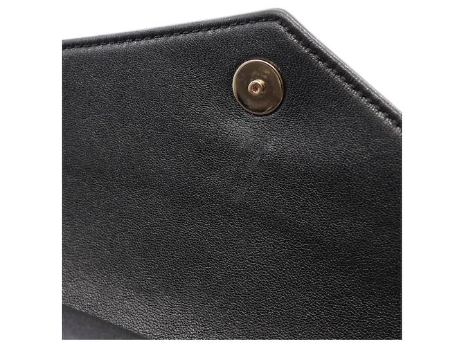 Borsa a spalla Chanel Chevron V-Stitch Nero Blu navy - vista 7