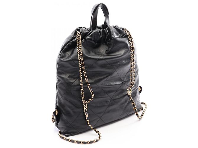 Mochila/Bolsa Chanel 22 Large Preto - vista 2