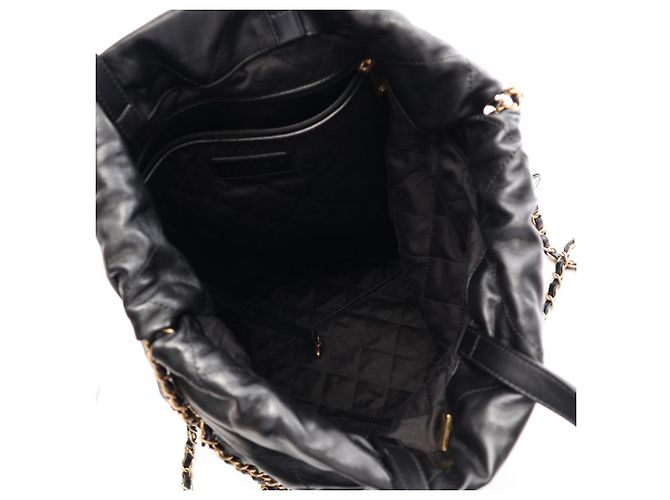 Mochila/Bolsa Chanel 22 Large Preto - vista 3
