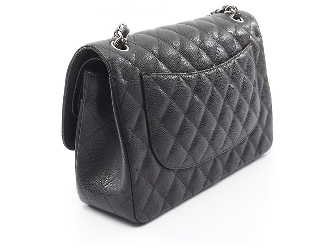 Timeless Borsa a tracolla Chanel Classic Large Double Flap in nero - vista 2