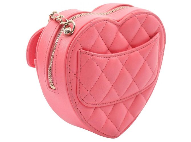 Chanel Heart Chain Clutch Handtasche Pink - Ansicht 2