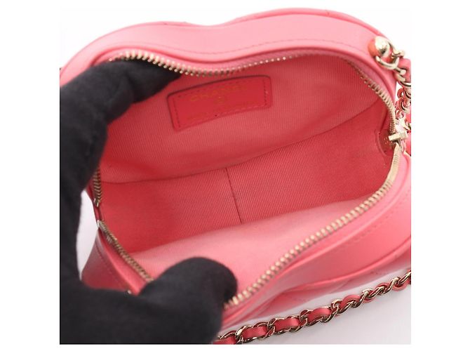 Chanel Heart Chain Clutch Handtasche Pink - Ansicht 3