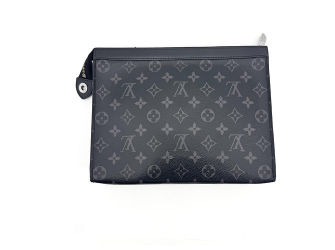 Louis Vuitton Pochette Voyage Reverse Monogram Eclipse Canvas MM Schwarz - Ansicht 2