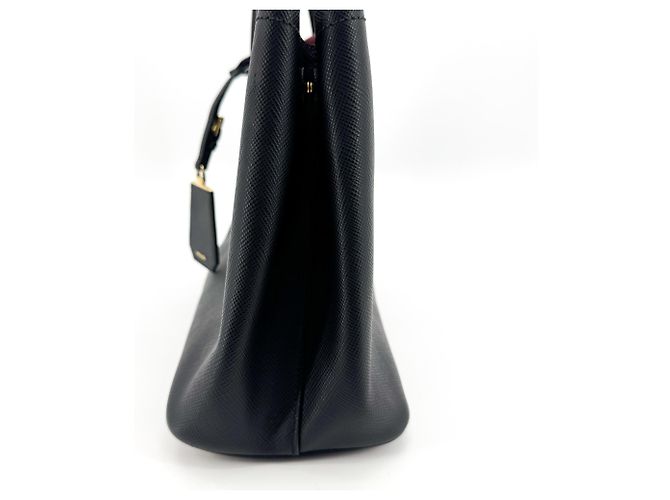 Prada Cuir Double Saffiano Leather Medium Schwarz - Ansicht 3