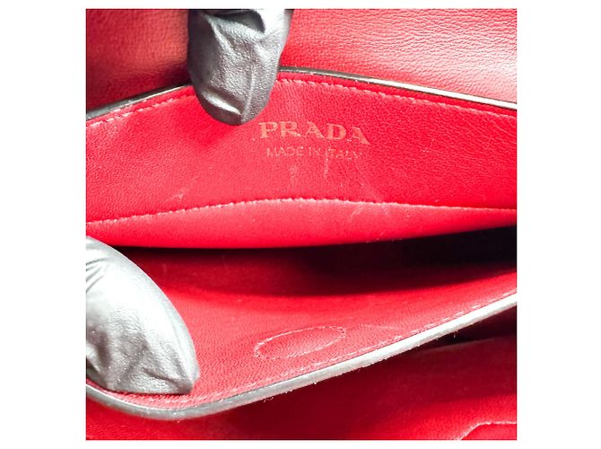 Prada Cuir Double Saffiano Leather Medium Schwarz - Ansicht 6