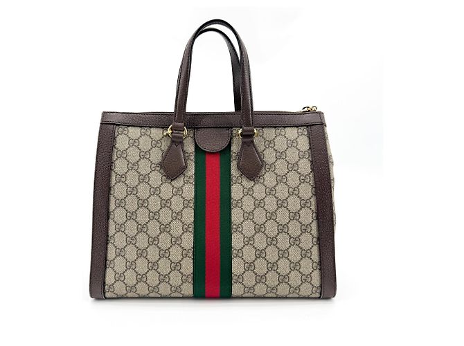 Gucci Ophidia Top Handle GG Coated Canvas Medium Braun - Ansicht 2
