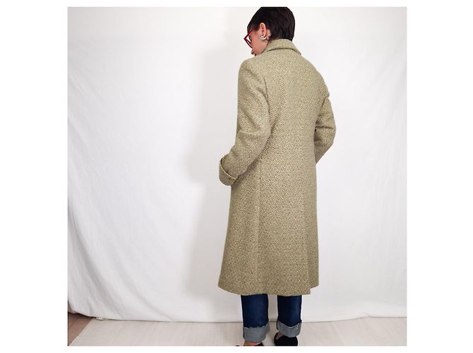 Abrigo Weekend Max Mara verde espiga cruzado - vista 10
