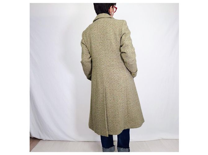 Abrigo Weekend Max Mara verde espiga cruzado - vista 11